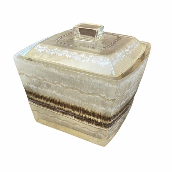 Vintage Hand Painted Vanity Toiletry Covered Jar - Picture 1 of 9